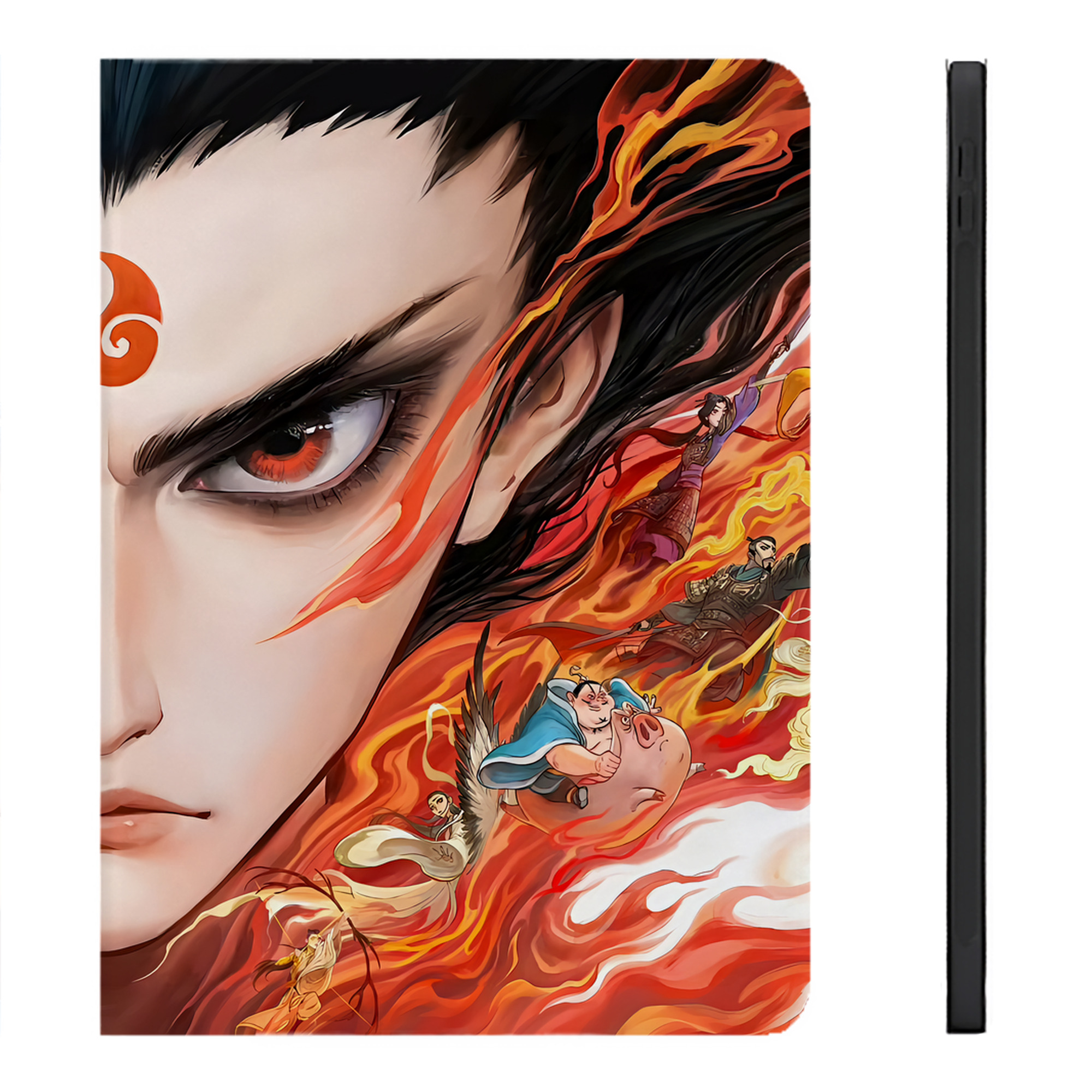 （画像用） Ne Zha 2 ナタ 魔童の大暴れ IPadケース ペンホルダー付き ブックスタイルデザイン